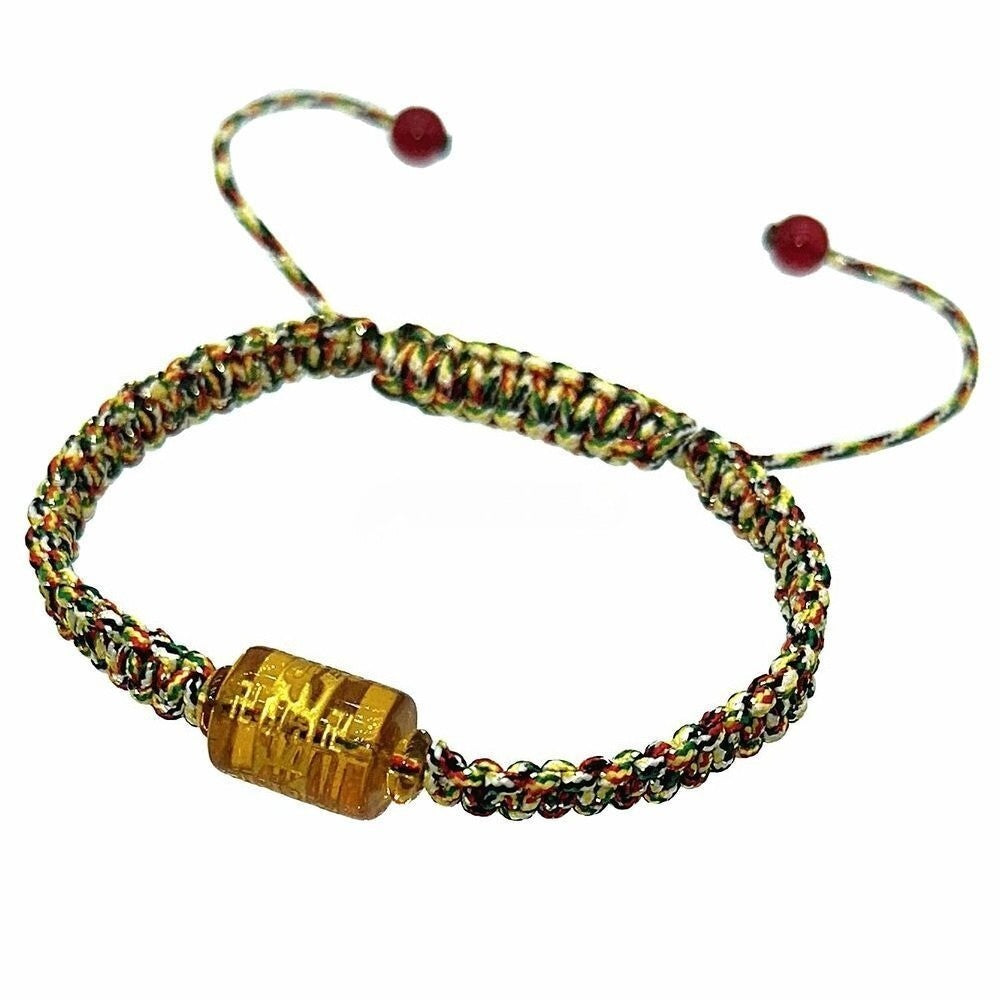 New Handmade Tibetan Buddhism Prayer Wheel Om Mani Padme Hum Blessing Bracelet