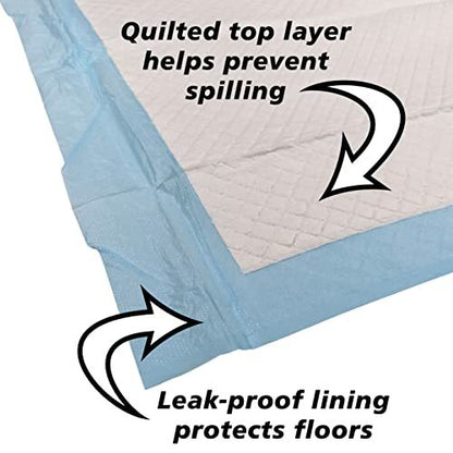 100 Count Ultra Absorbent - Leak-Proof Pee Pads for Dogs Rabbits and Cats