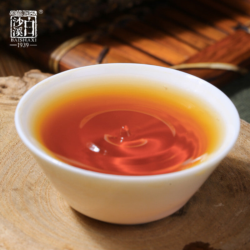 Anhua Baishaxi Dark Tea with Gold Flower Dark Tea Fu Cha Fu Brick 300g HEICHA