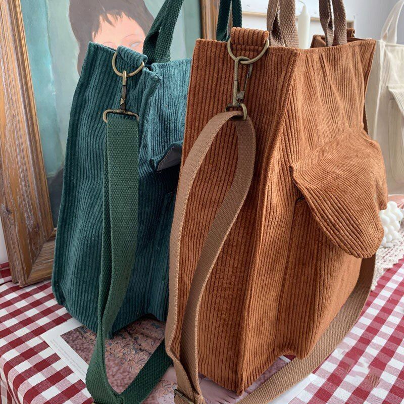 Corduroy Bag Shoulder Bag Luxury Handbags Shopper Book Messenger Crossbody Bag