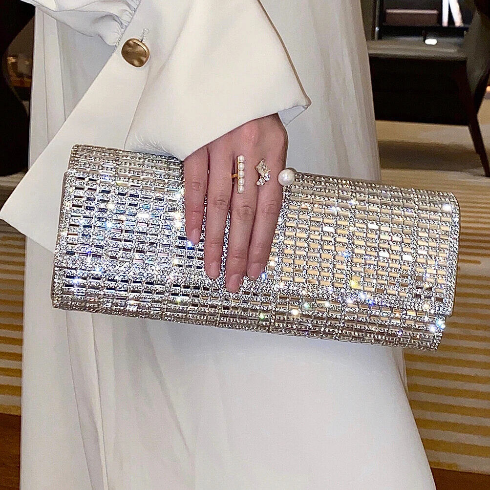 Purse Handbag Rhinestone Women's Party Evening Bag Wedding Shoulder Bag