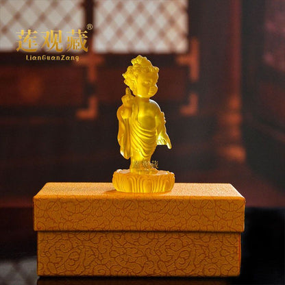 Buddha Statue of Buddha, Prince Buddha, Water Colored Glaze Bathing Buddha