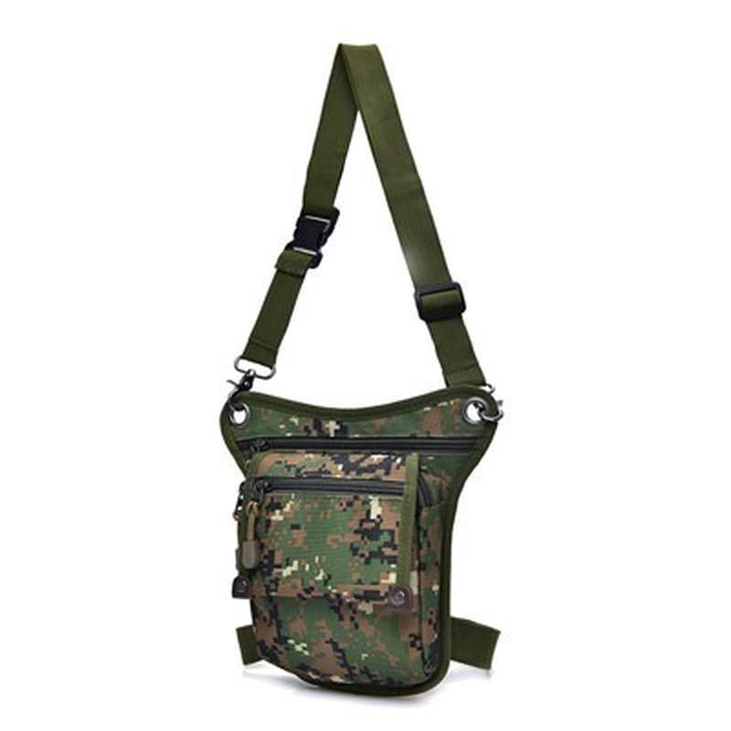 New Metal Detector Camouflage Bag Drop Leg Finds Pouch with Waist Shoulder Belt