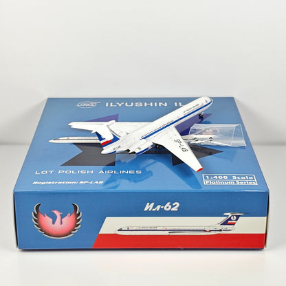 1:400 Phoenix LOT Ilyushin IL-62 SP-LAB Airplane Diecast Aircraft Plane Model