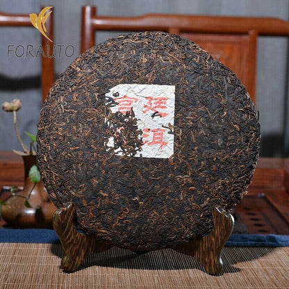 2002 Yunnan Bulang GongTing Jinya Pu'er Ripe Tea Cake 357g -