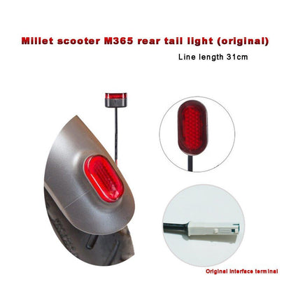 Electric Scooter Rear Tail Lamp Safety Brake Light Line Accessories Tail Lights