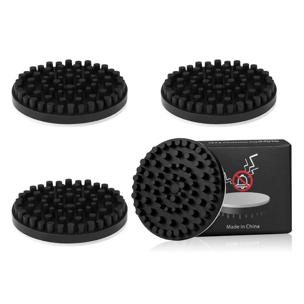 4Pcs Rubber Isolation Stand Feet Pads Turntable Record Player Vibration Reducer