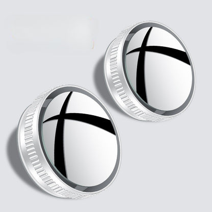 1pair Reversing Mirror Small Round Mirror HD Large View Suction Cup Blind Spot