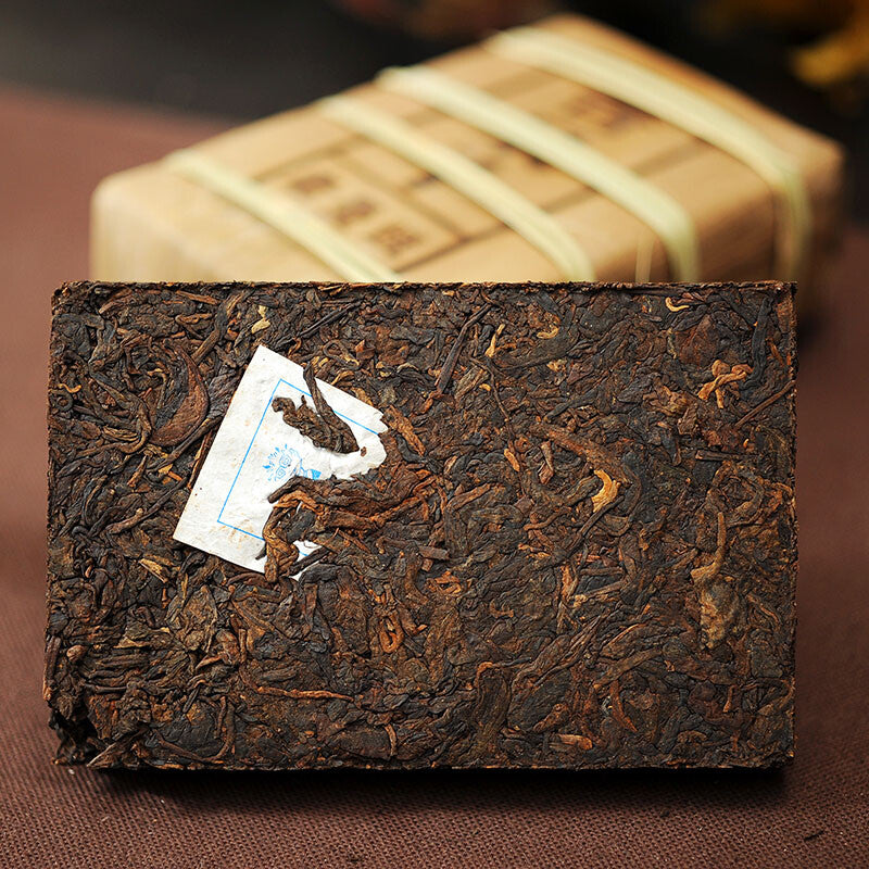 Lao Man E Pu-erh Tea Brick Ancient Tree Yellow Slice Ripe Puer Pu'er Tea 500g