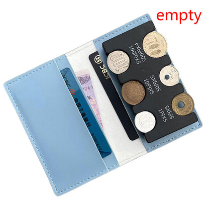 Thin Soft Style Wallets Coin Bag Coin clip Detachable 2-in-1 coin wallet