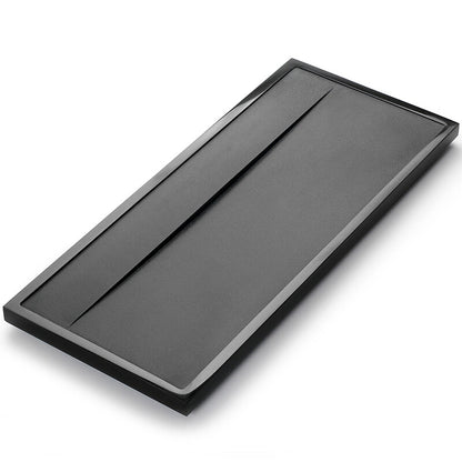 Stone Tea Tray Simple Pattern Black Stone Weighted Tea Table Water Draining Tray