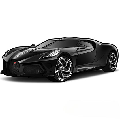 1:32 Diecast Bugatti LVN Metal Car Model Toy Door Open Sound Light Gift for Kids