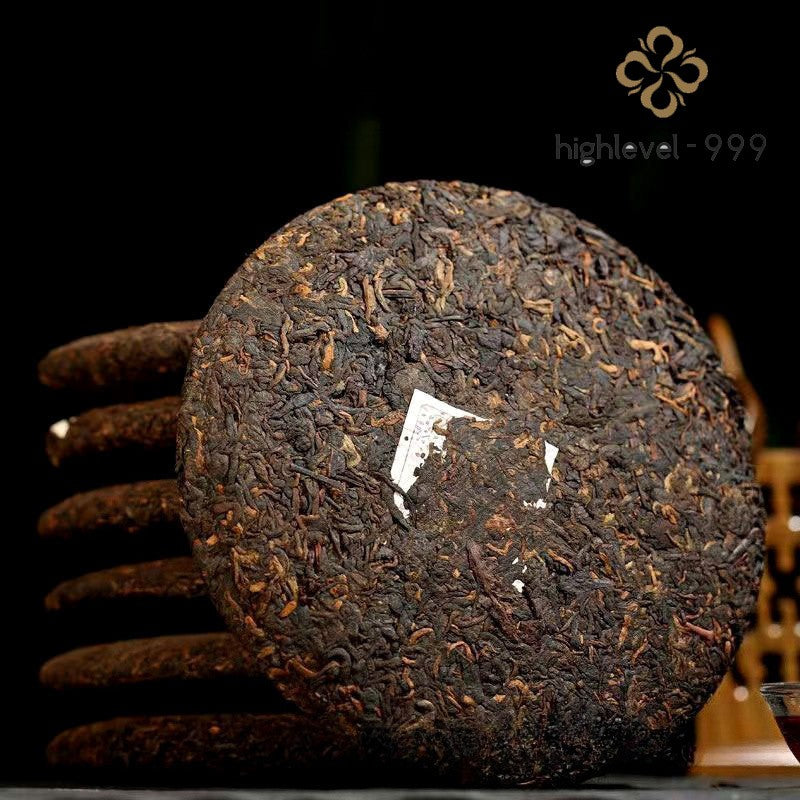 357g Ripe Pu'er Yunnan Lao Pu'er Ancient Tree Aged Compressed Tea Cake
