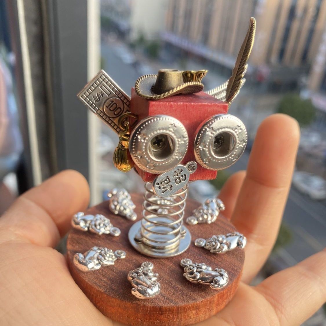 Pixiu Steampunk Robot Ornament Handmade Creative Car Desktop Gift Decor