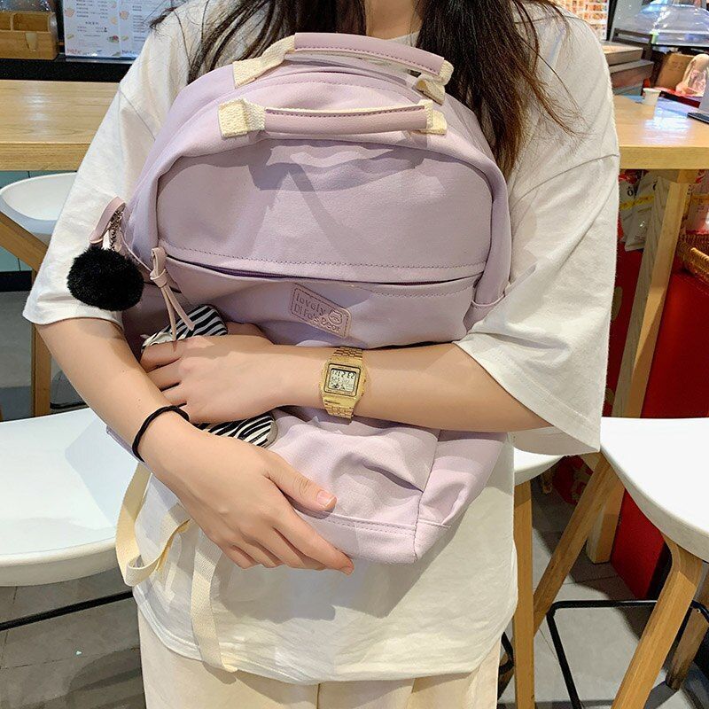 Waterproof Nylon Backpack Multifunction Traveling Bag Soft Schoolbag 39*13*32 CM