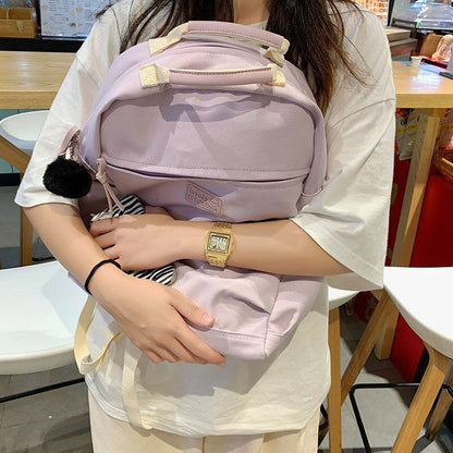 Waterproof Nylon Backpack Multifunction Traveling Bag Soft Schoolbag 39*13*32 CM
