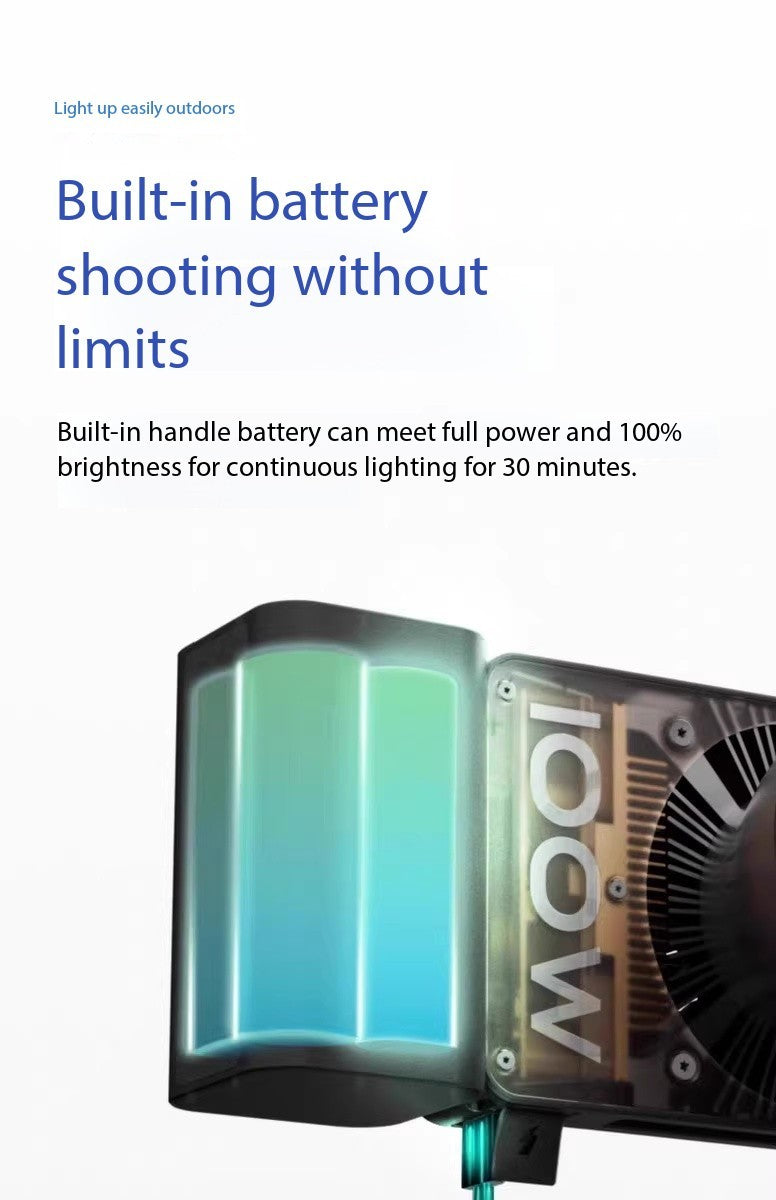 ZHIYUN CINEPEER CX100 100W COB Bi-Color LED Video Light Built-in 4500mAh Battery