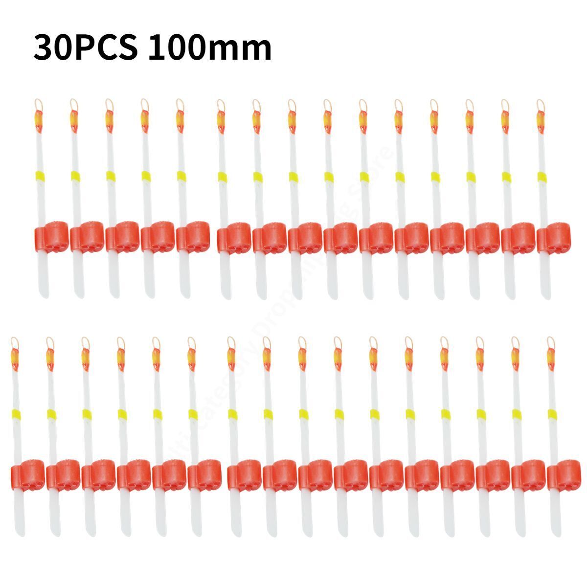 10pcs Waterproof High Intensity Ice Fishing Pole Rod Top Tips Tackle Tool Set