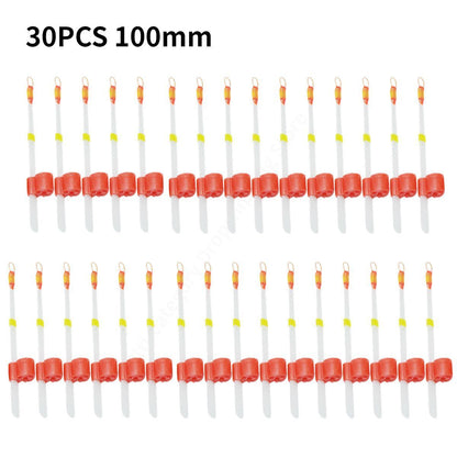 10pcs Waterproof High Intensity Ice Fishing Pole Rod Top Tips Tackle Tool Set
