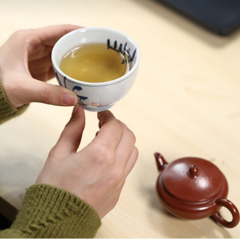 True Yixing Zisha Zhu Clay Tea Pot Porcelain Tea Cup Chinese Kungfu Pot Marked