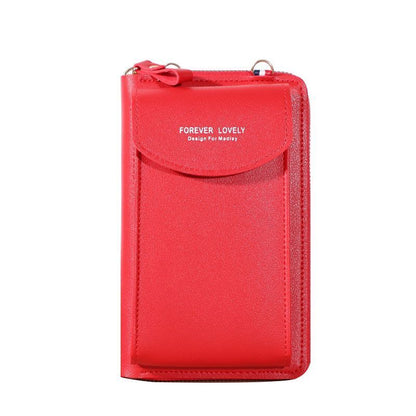 Wallet Diagonal Synthetic Phone Clutch Bag Purse Large Travel Card Holder Cover