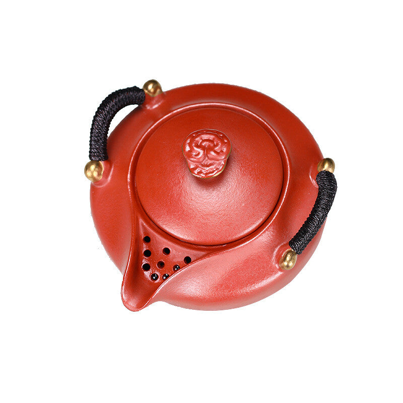 Authentic Yixing Zisha Dahongpao Clay Tea Pot With Infuser Holes Lid 220ml New