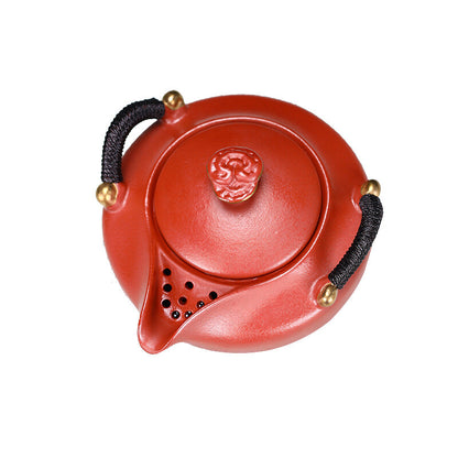 Authentic Yixing Zisha Dahongpao Clay Tea Pot With Infuser Holes Lid 220ml New