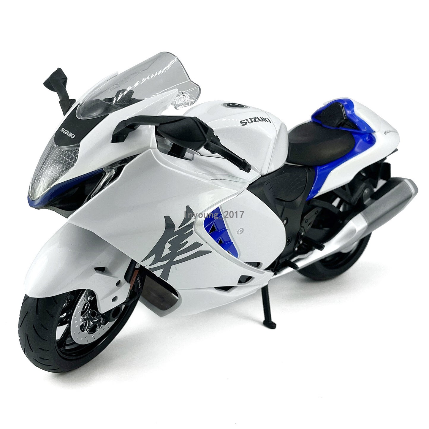 1:9 2023 Suzuki Hayabusa Motorcycle Model Diecast Toys for Boys Gifts Kids White