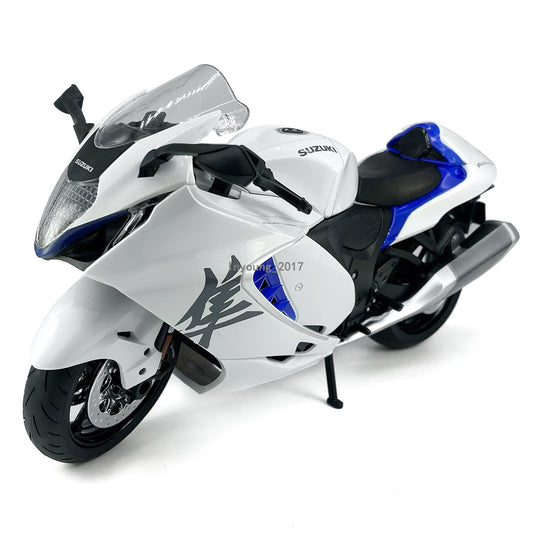 1:9 2023 Suzuki Hayabusa Motorcycle Model Diecast Toys for Boys Gifts Kids White