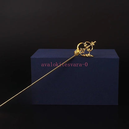 14Cm Ksitigarbha Buddhist Monk Staff Sceptre Wand Buddhism Hand Accessories