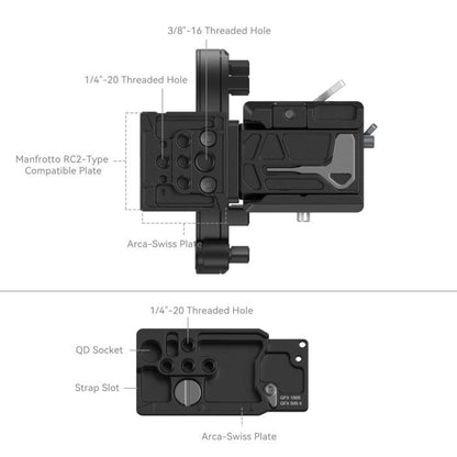 SmallRig Rotatable Collar Plate Kit for Fujifilm GFX 100S / 50S II / GFX100 II