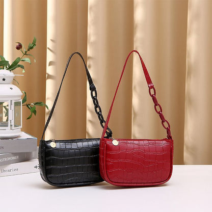 Exquisite Shopping Bag Retro Totes Shoulder Bags Leather Chain Handbag 20*5*13CM
