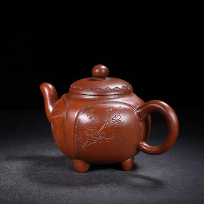 Chinese Yixing Zisha Clay Handmade Exquisite Teapot （梅兰竹菊 底款：王南林）