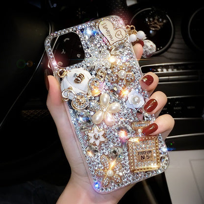 For Samsung Phone Case Rhinestone Full Diamond Drop-resistant Protective Case