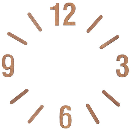 Wall Clocks Elegant Bamboo Wooden DIY Numerals Kit Replacement Living Room Decor