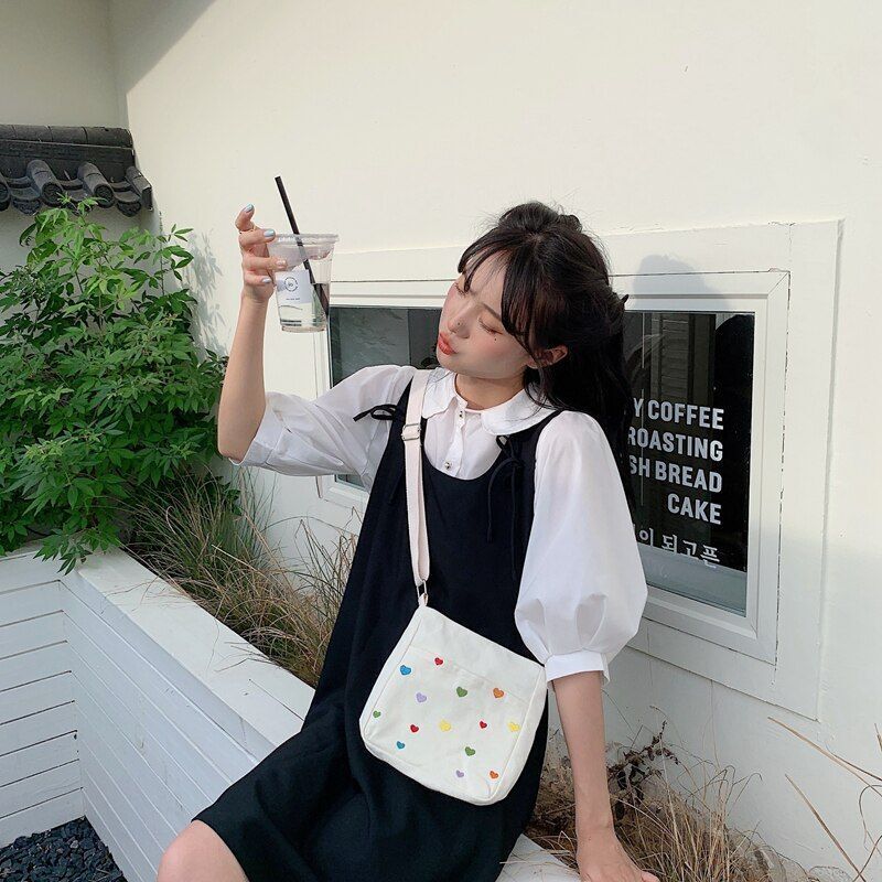 Women Crossbody Bag Classic Cute Shopping Shoulder Bags Casual Canvas Polyester