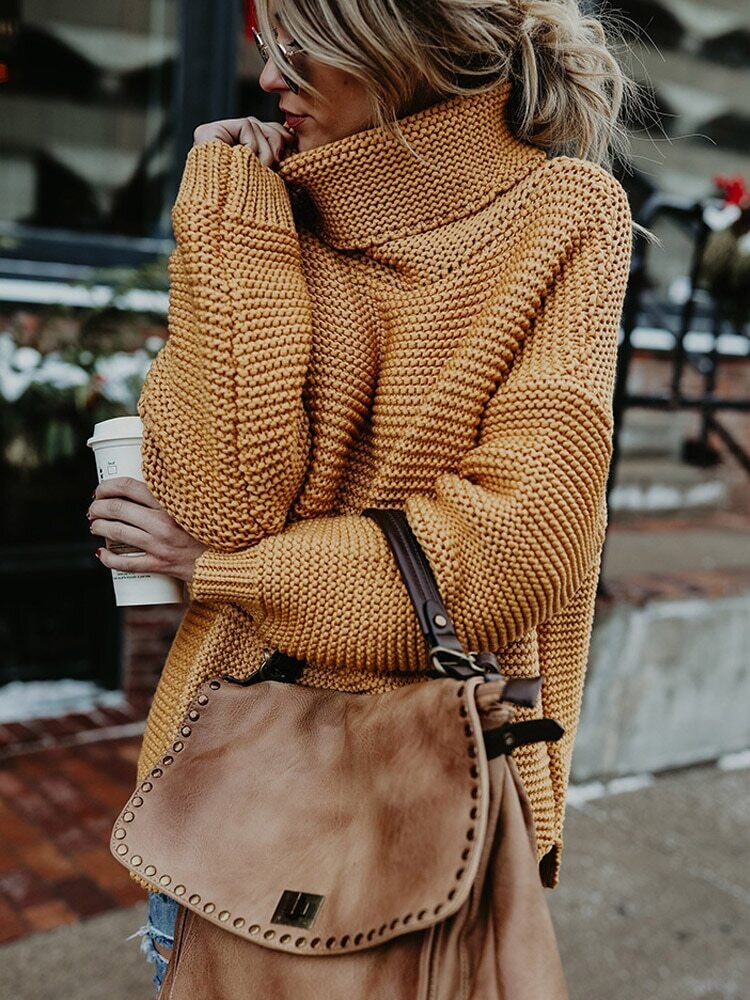 Women Pullover Thick Clothes Knitted Sweater Women's Green Tops Woman Jumper