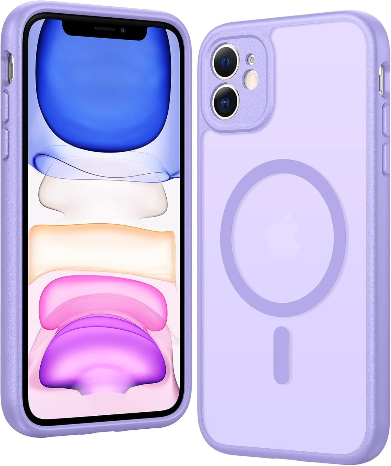 for Iphone 11 Case Matte: Magnetic Phone Cases Compatible with Magsafe Slim anti