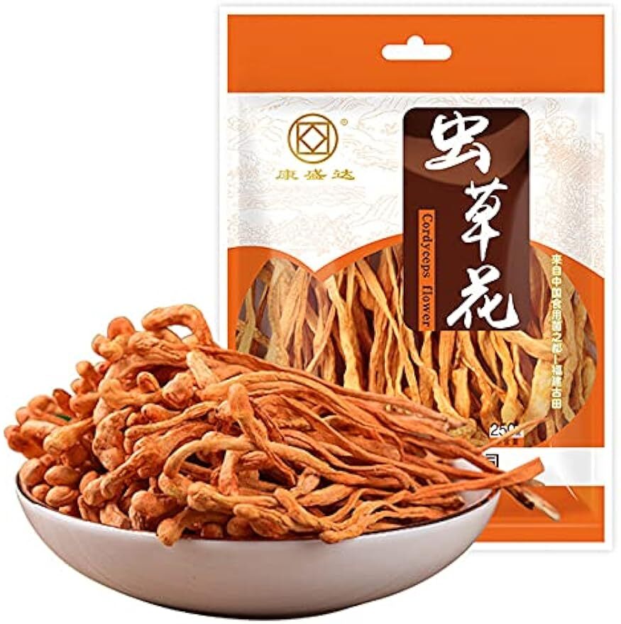 Chinese Cordycep Flowers Chong Cao Hua,Golden Cordyceps Militaris Mushroom 250g