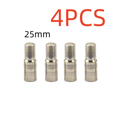 4PCS 25/39mm Chrome Tyre Wheel Valve Extension Caps Stem For Car Truck Van