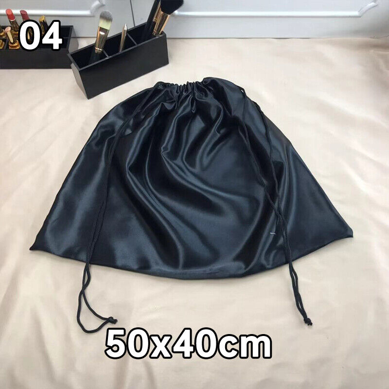Jewelry Cosmetics Storage Drawstring Bag Satin Dust Pouch Soft Shoes Handbag