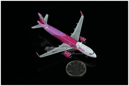 1:400 JC Wings Peach AIRBUS A320neo Passenger Airplane Diecast Aircraft Model