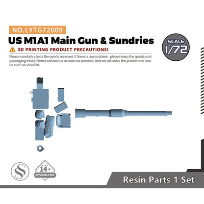 Yao's Studio LYTG72009 1/72 US M1A1 Main Gun & Sundries