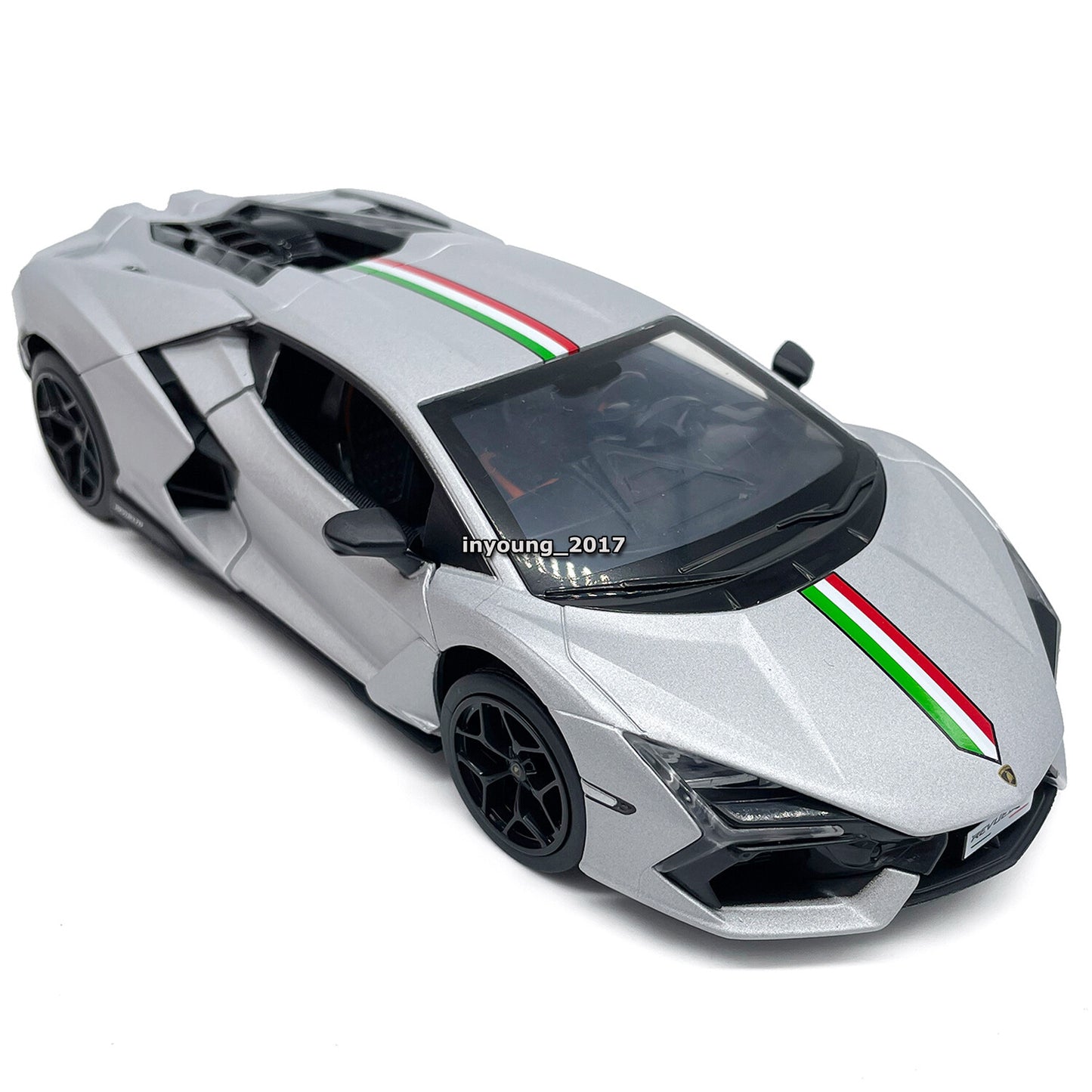 1/24 Lamborghini Revuelto Model Car Diecast Toy Cars Boys Toys for Kids Silver