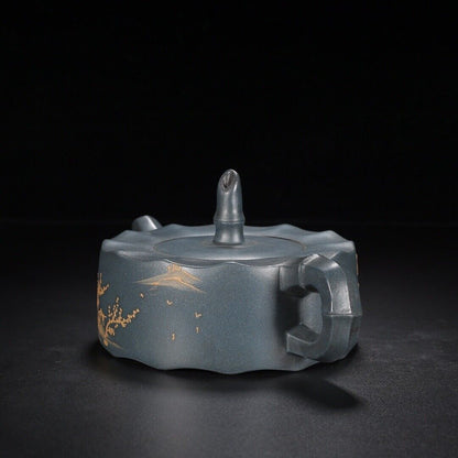 Vintage China Yixing Purple Clay Teapot Zisha Ceremony Painted Exquisite Teaware