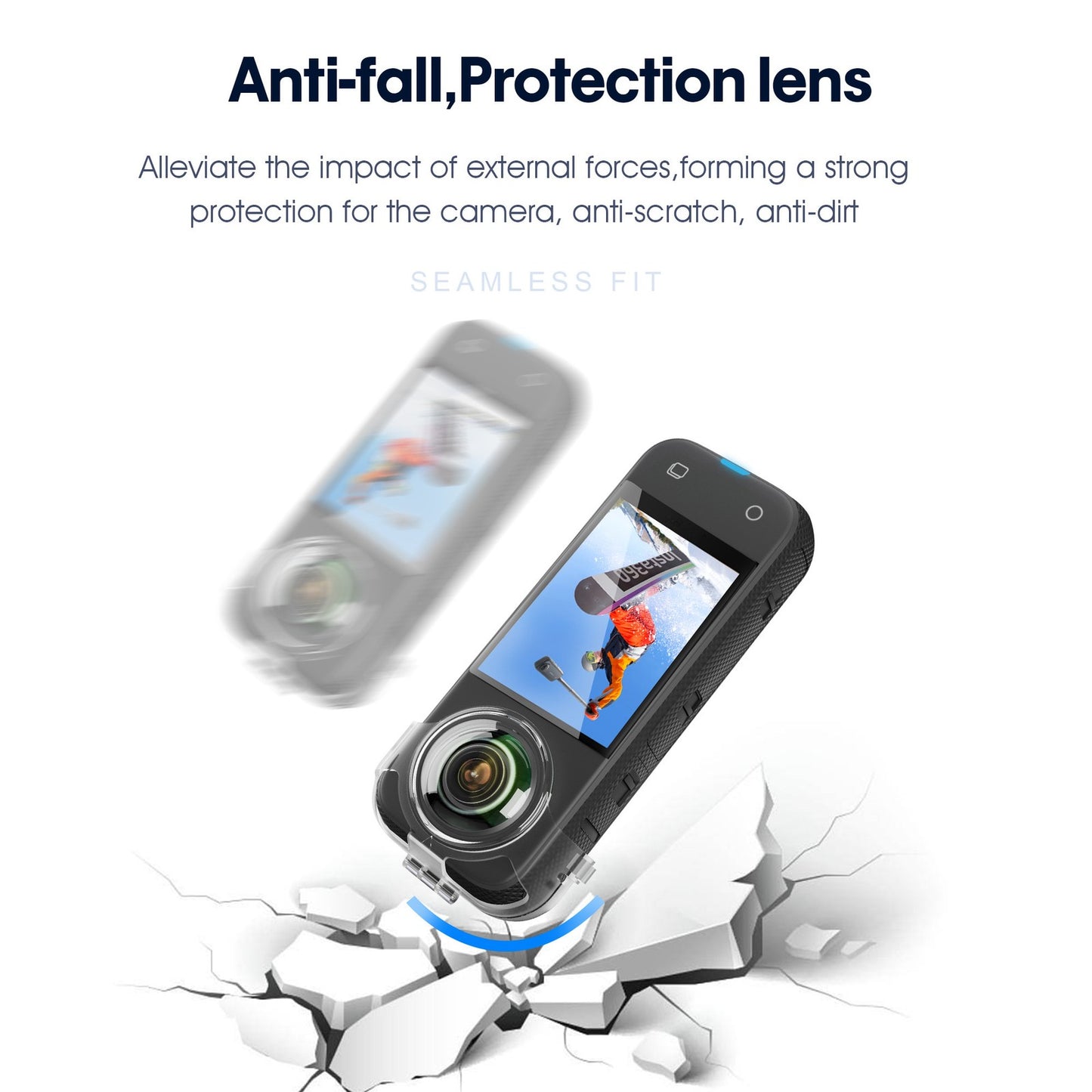 Anti-Fall Clear Lens Guards Protective Cover Case For Insta 360 One X3 Camera