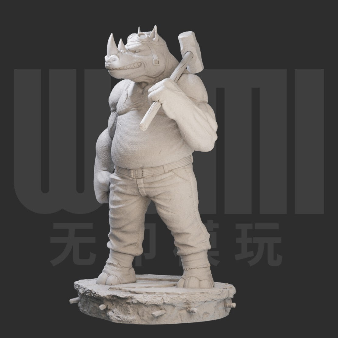 1/24 resin figure model Anime character Rhino Man Unassembled unpainted