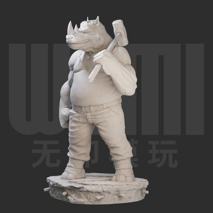 1/24 resin figure model Anime character Rhino Man Unassembled unpainted