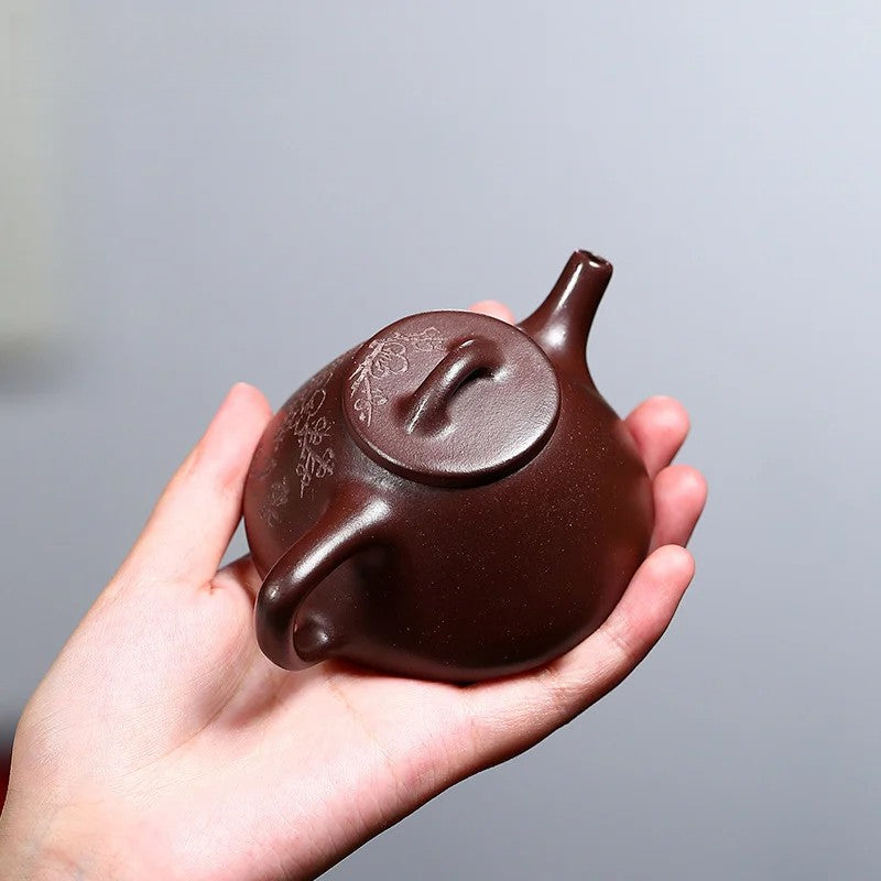 100ML Yixing Purple Clay Teapots Handmade plum blossom Kettle Zisha Tea Set Gift
