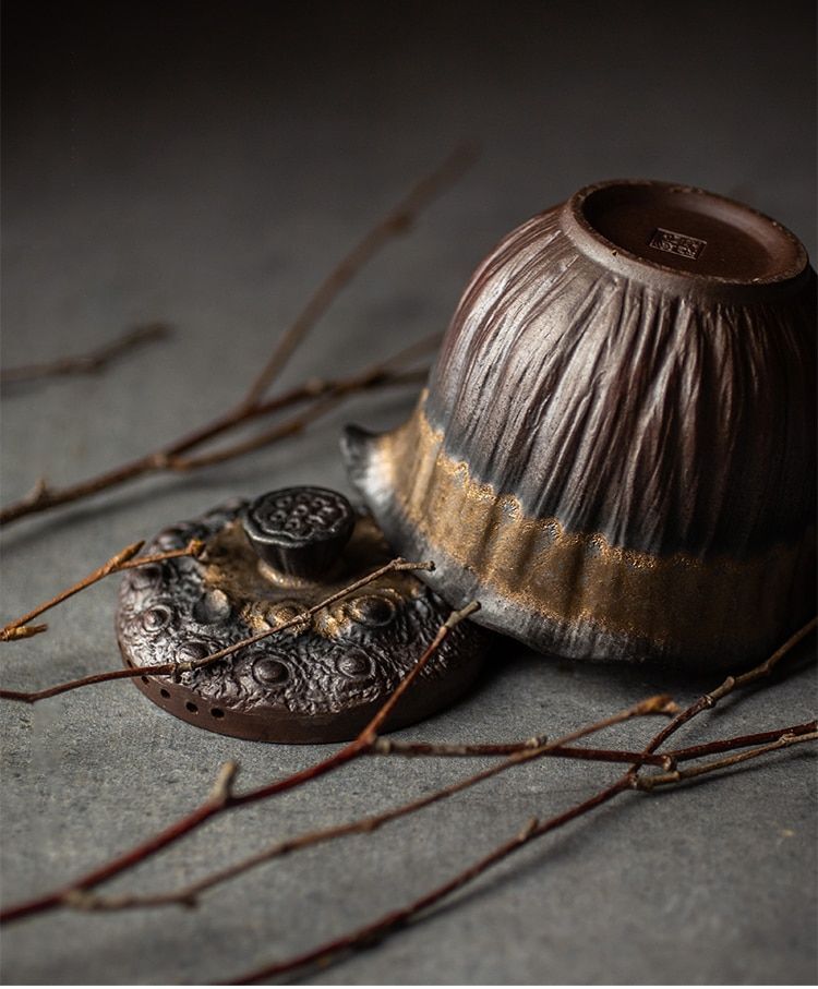 Portable Ceramic Gaiwan Pigmented Pottery Teapot New Travel Tea Set High Quality